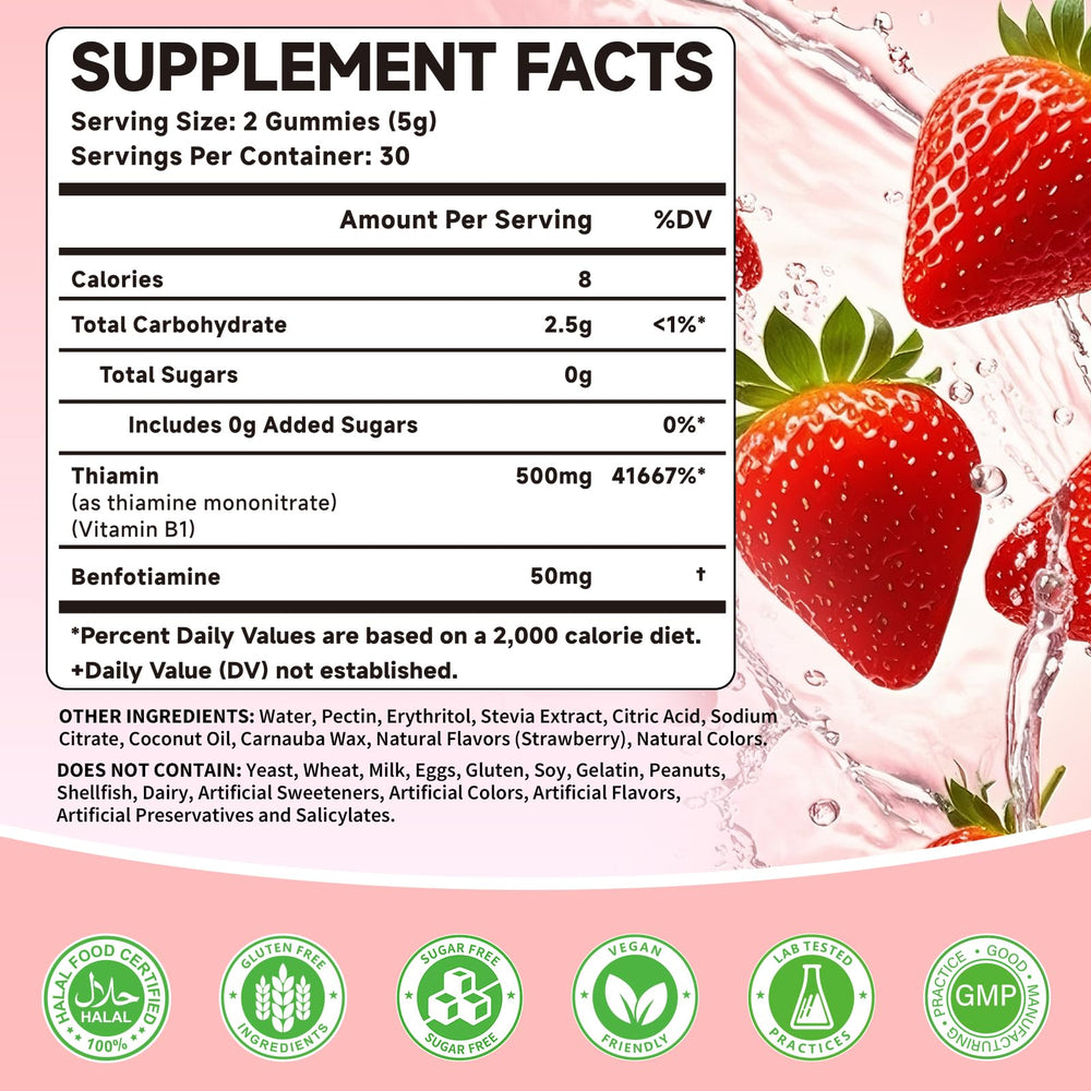 Mchokuu B1 gummies 500mg strawberry chews
