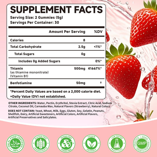 Mchokuu B1 gummies 500mg strawberry chews