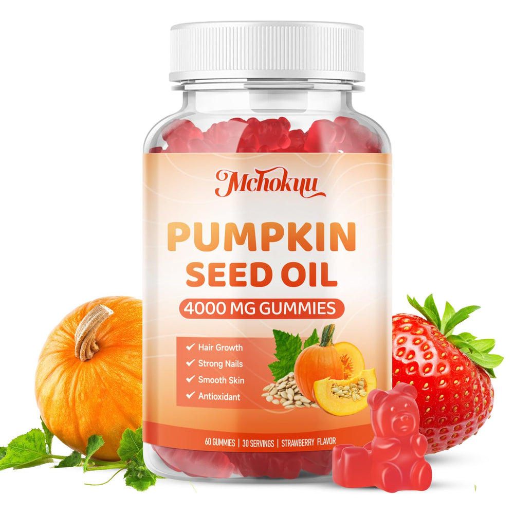 Mchokuu easy-swallow vegan gummies in clear packaging