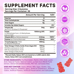 Close-up of raspberry-flavored gummies showing sugar-free, vegan features from Mchokuu.