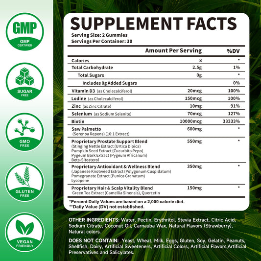 Mchokuu Saw Palmetto Gummies bottle-pour demonstrates convenient daily intake.