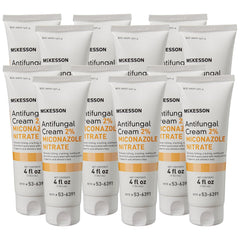 McKesson Antifungal Cream 2% label shows active ingredient and quick-relief use