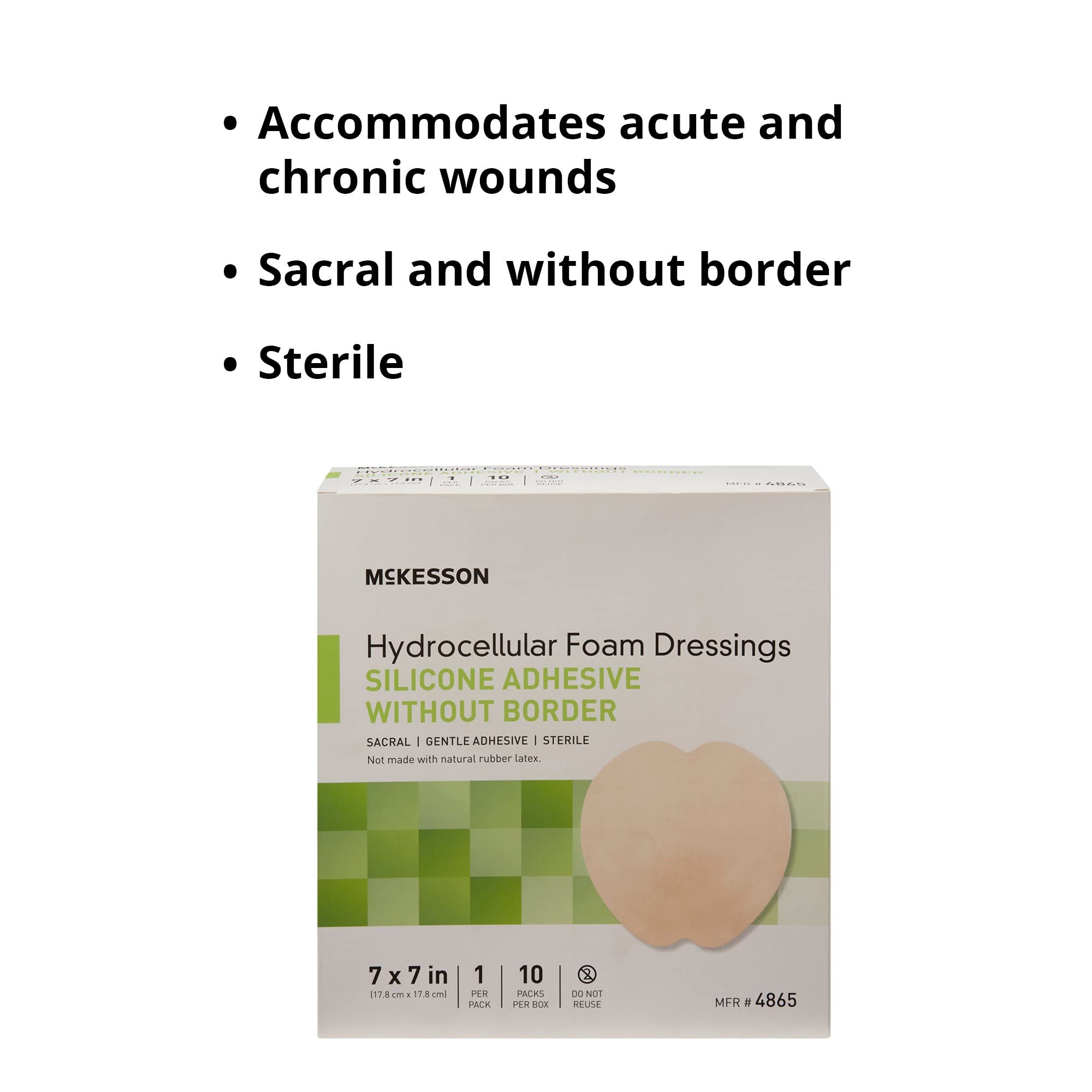 McKesson Hydrocellular foam dressing-non-stick-edge shows painless dressing changes