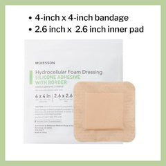 Border seals wound margins to protect edges on McKesson dressing.