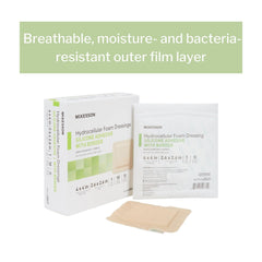 McKesson dressing can be lifted and repositioned without losing adhesion.