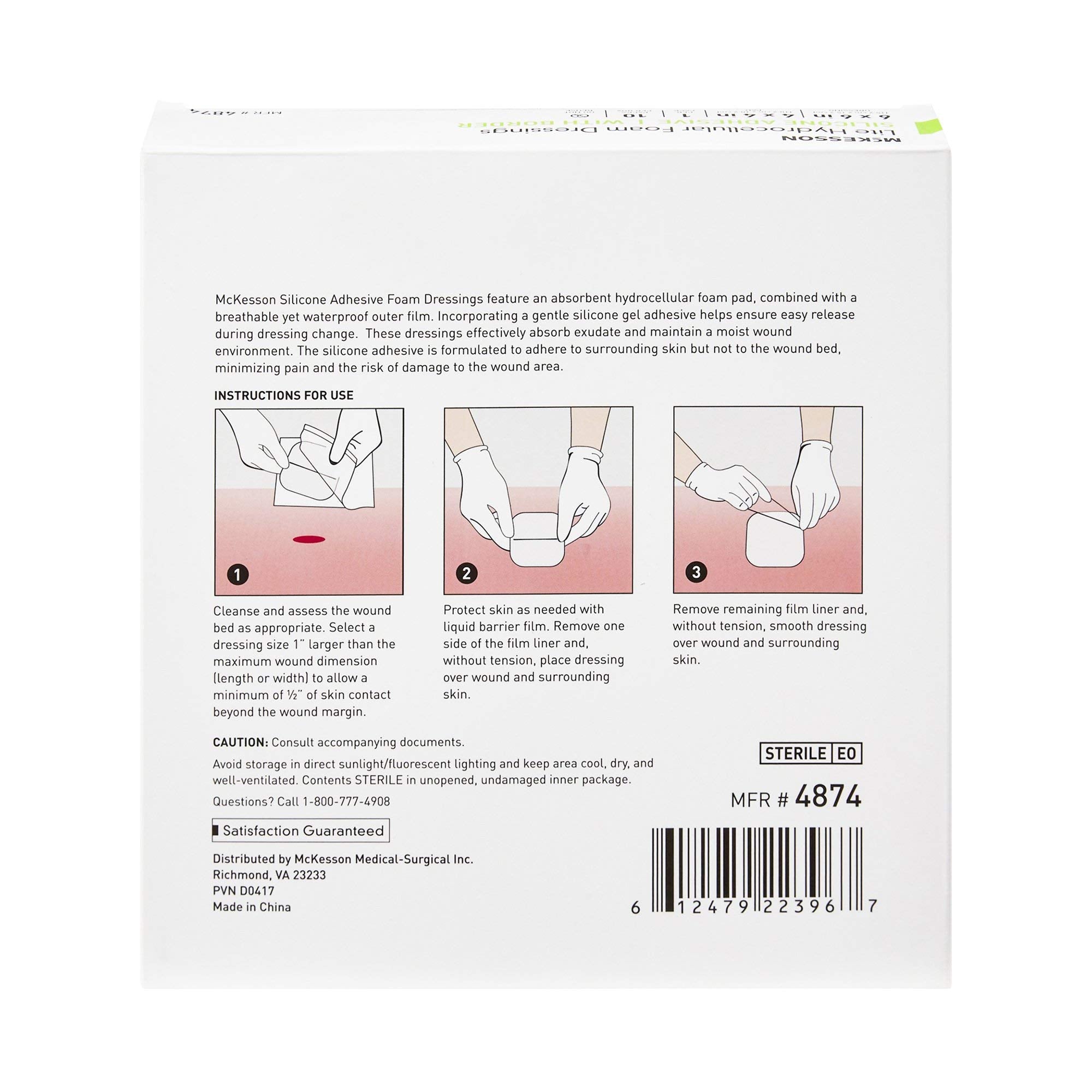 McKesson Lite moisture barrier protects skin and dressing from moisture.