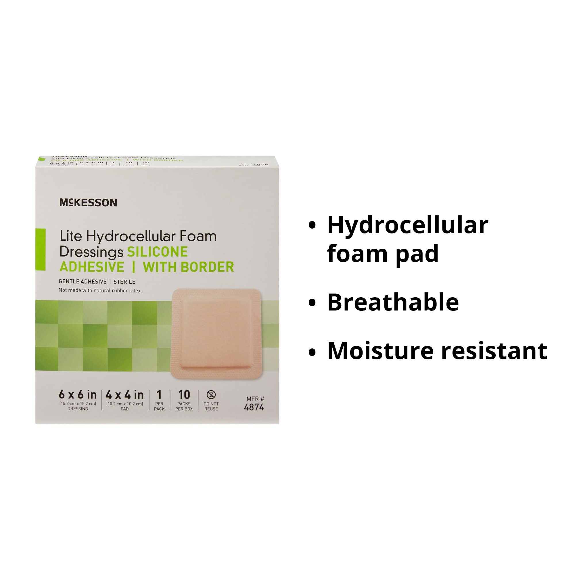 McKesson Lite silicone adhesive closeup shows gentle removal.