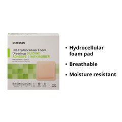 McKesson Lite silicone adhesive closeup shows gentle removal.
