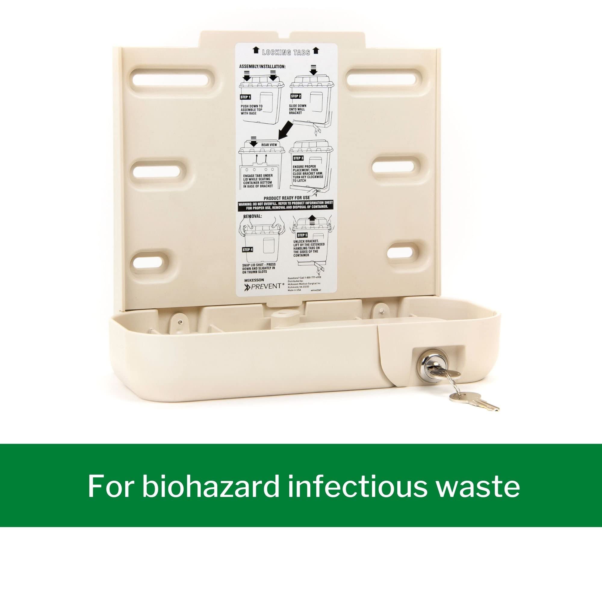 McKesson Prevent cabinet with door open demonstrates quick access to sharps