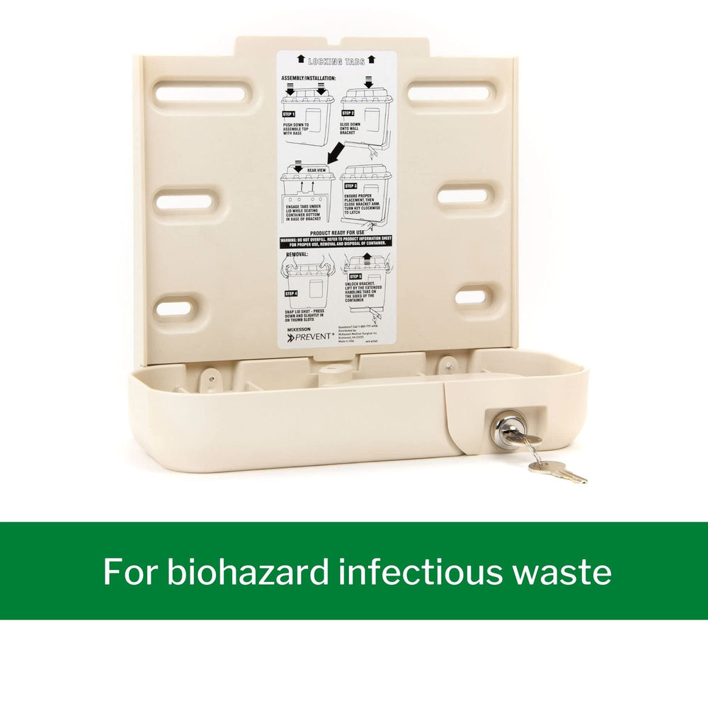 McKesson Prevent cabinet with door open demonstrates quick access to sharps