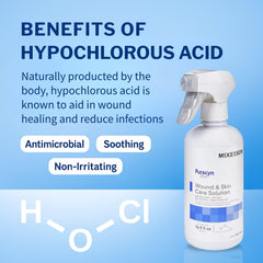 HOCl dermal wash close-up showing non-toxic, alcohol-free formula