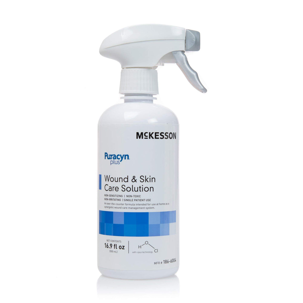 McKesson Puracyn Plus spray bottle ready for gentle wound cleansing