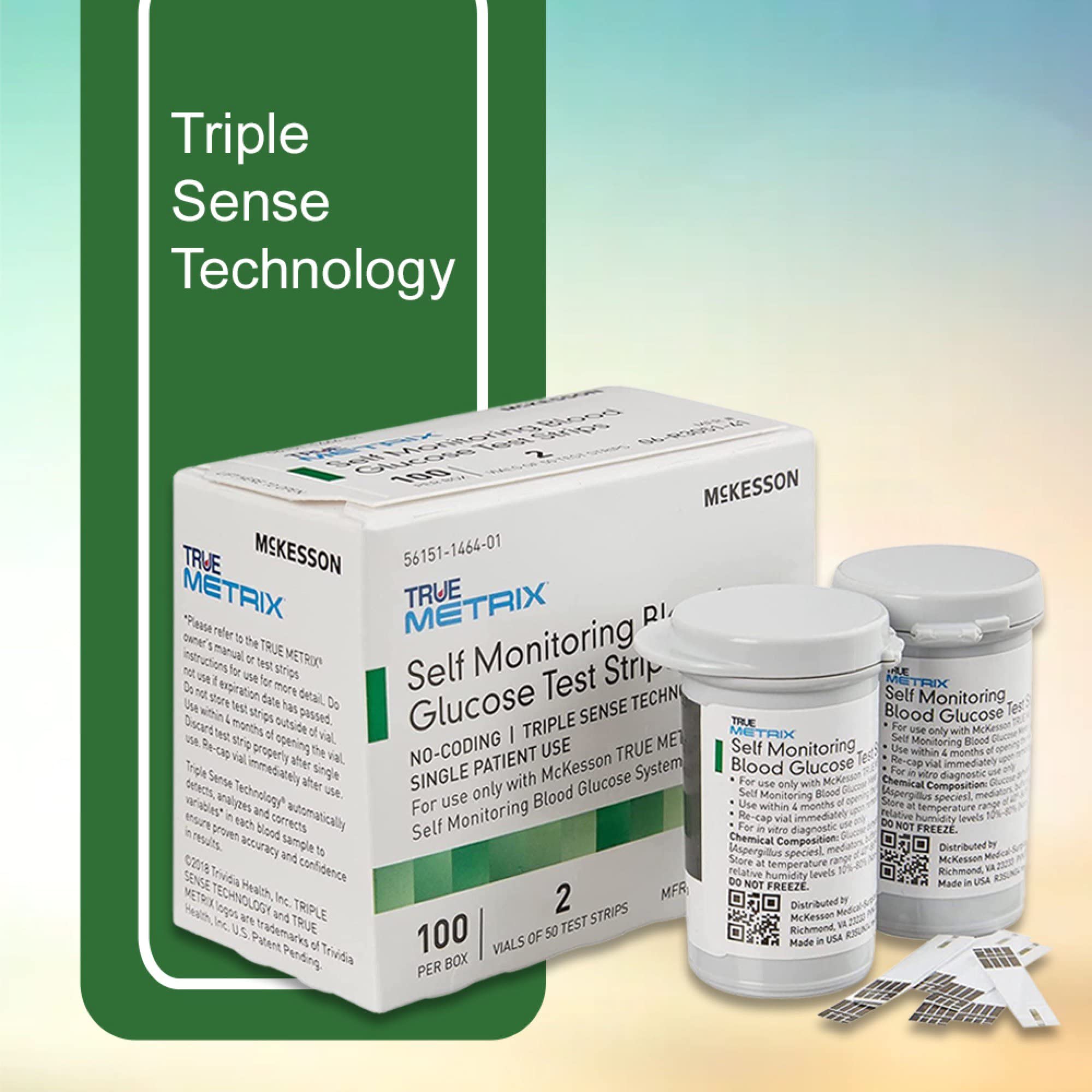 McKesson True Metrix memory stores up to 500 results with date and time.