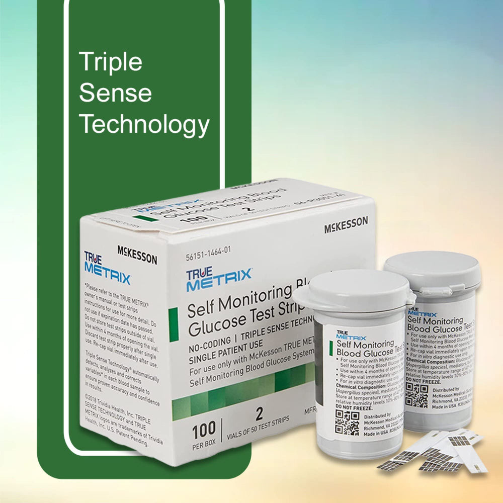 McKesson True Metrix memory stores up to 500 results with date and time.