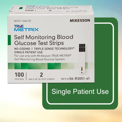 McKesson True Metrix test strip that requires no coding.