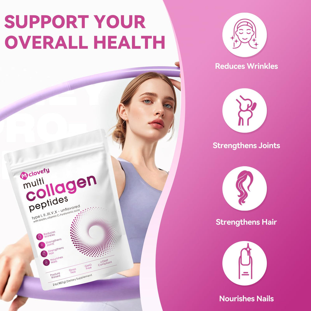 Mclovefy hyaluronic acid ingredient highlights moisture-supporting collagen formula.