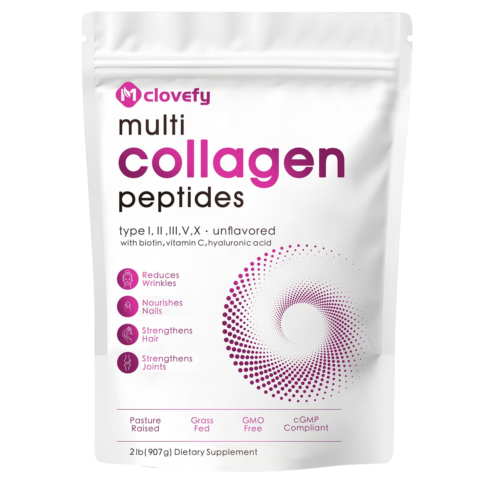 Mclovefy multi-collagen powder bottle for convenient daily collagen use.