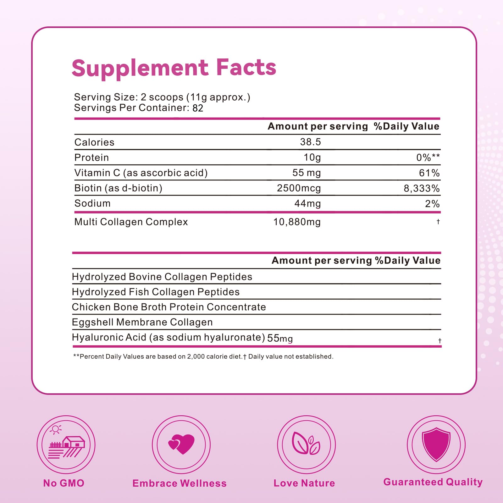 Mclovefy unflavored collagen scoop shows easy dosing for beverages.