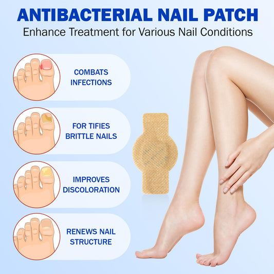 Mcukv toenail patches breathable texture supports comfortable wear on skin.