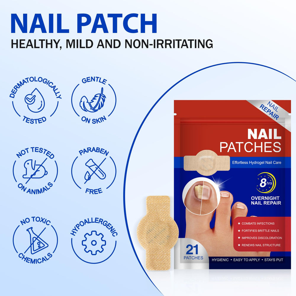 Mcukv toenail patches ultra-thin design for discreet wear under socks.