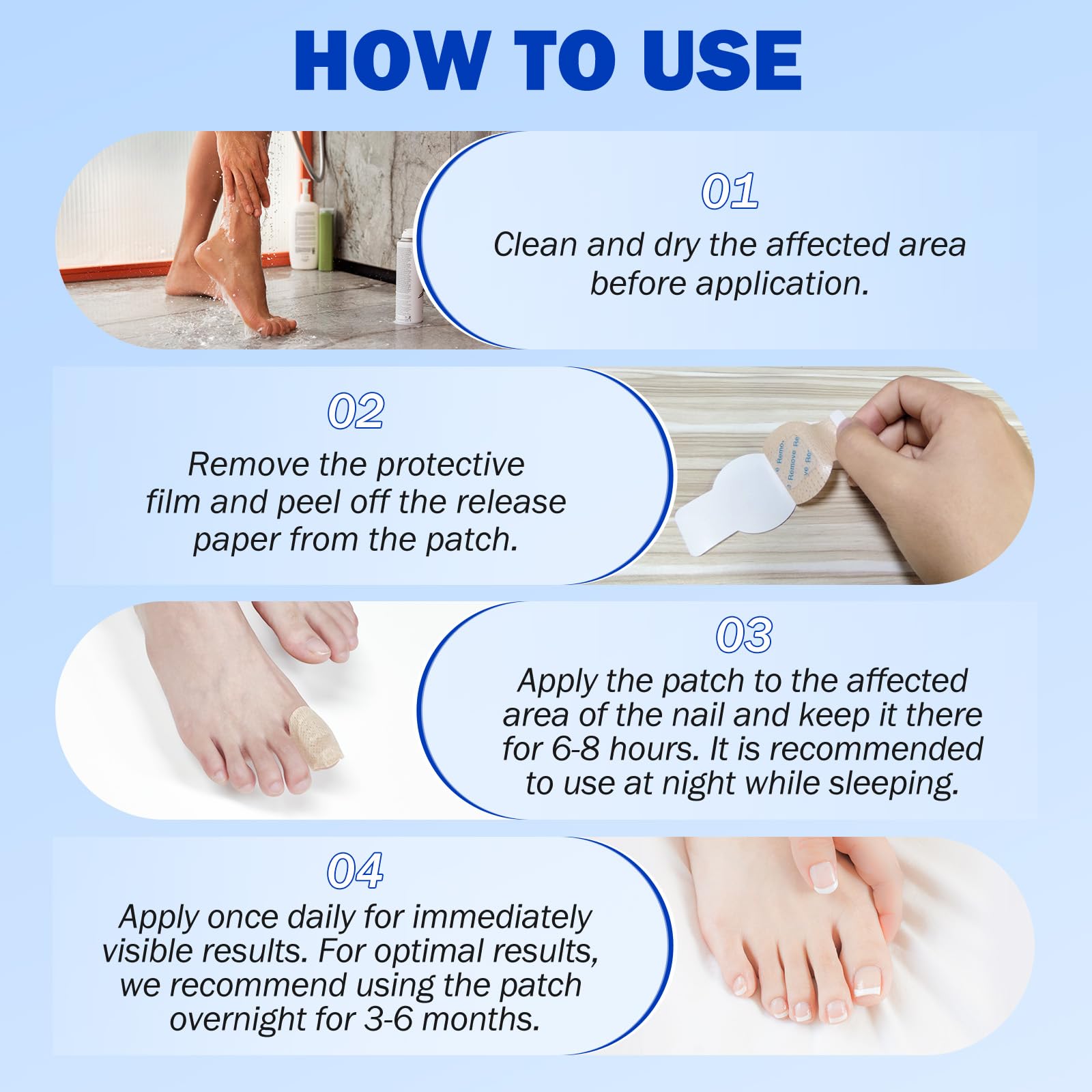 Mcukv toenail patches may show visible improvement with consistent use.