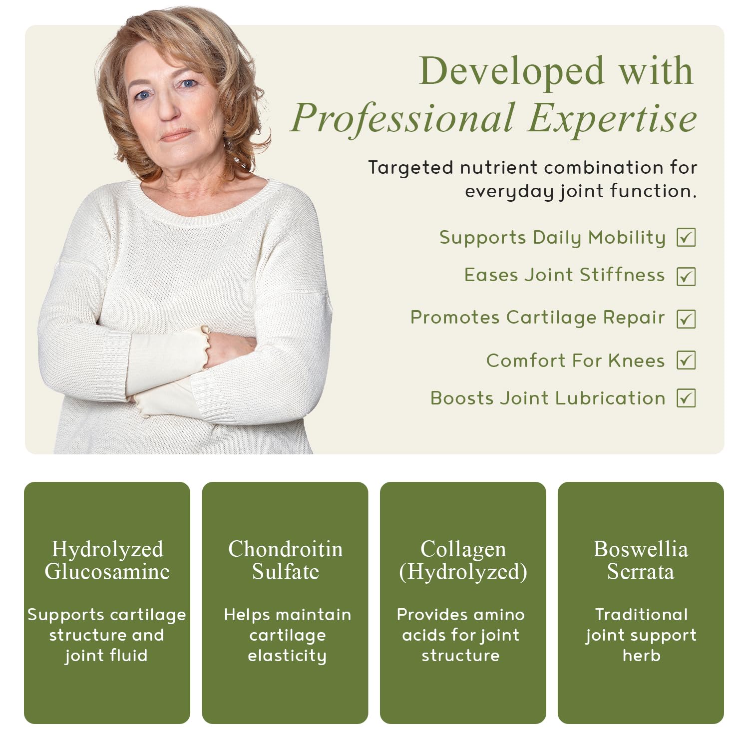 MD Blend M.D. Joint capsules pour demonstrates easy daily dosage for flexibility.