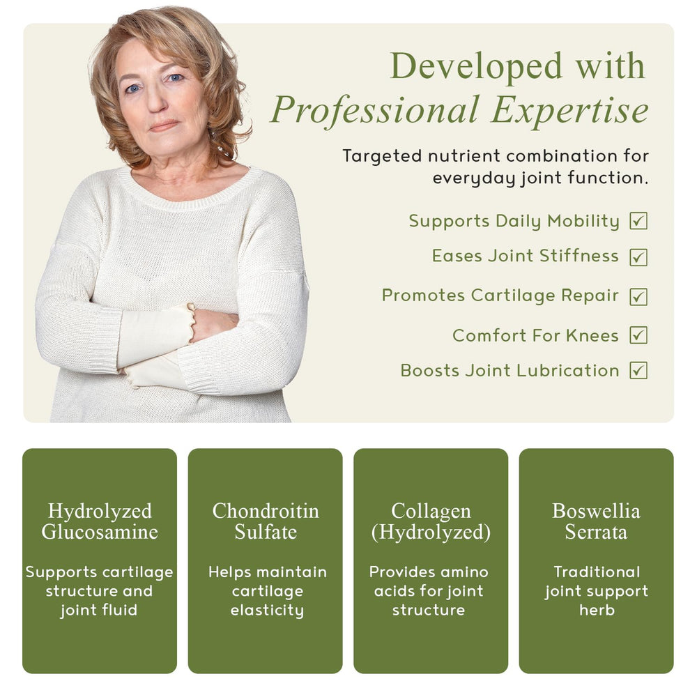 MD Blend M.D. Joint capsules pour demonstrates easy daily dosage for flexibility.