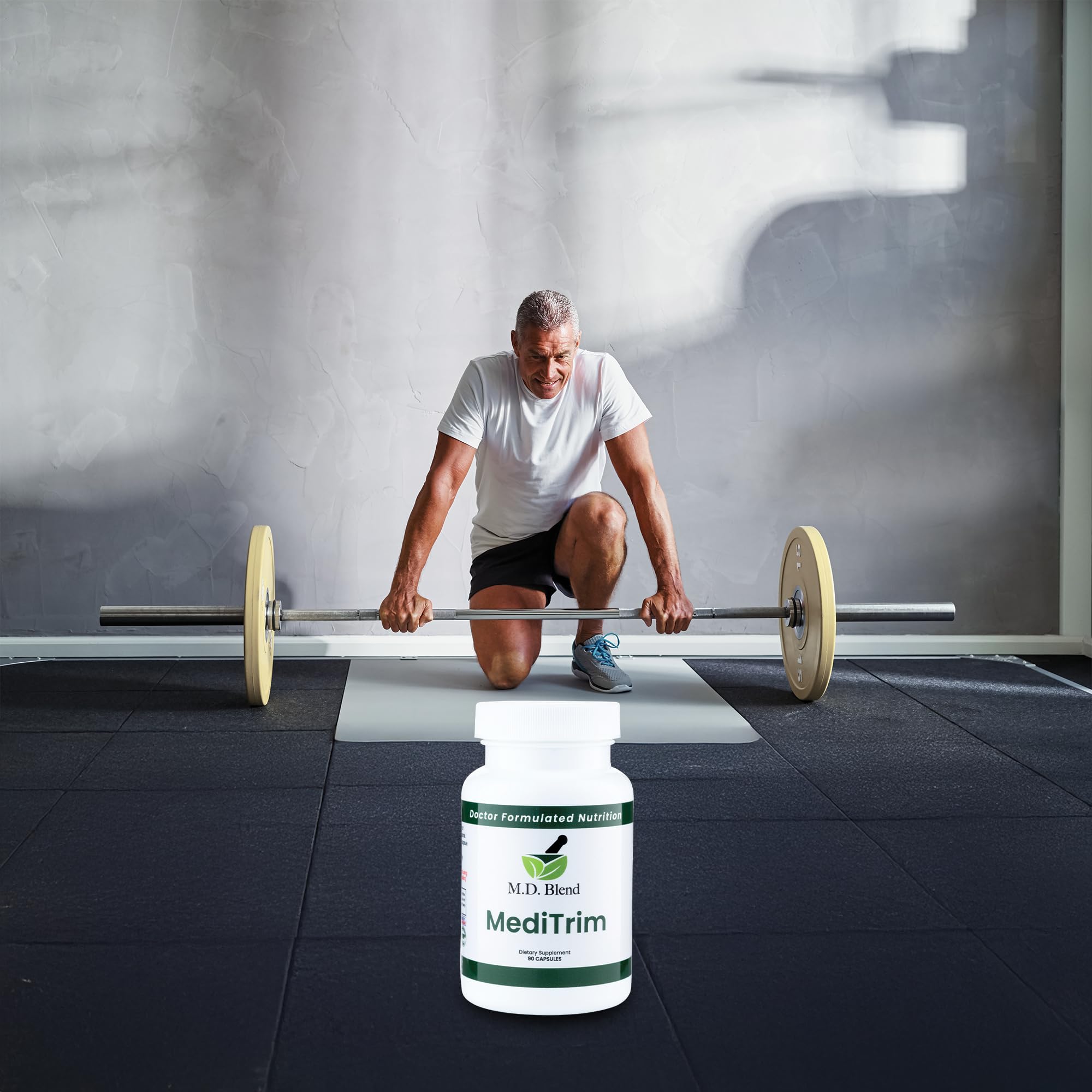 M.D. Blend MediTrim lifestyle-use scene encouraging balanced routine.
