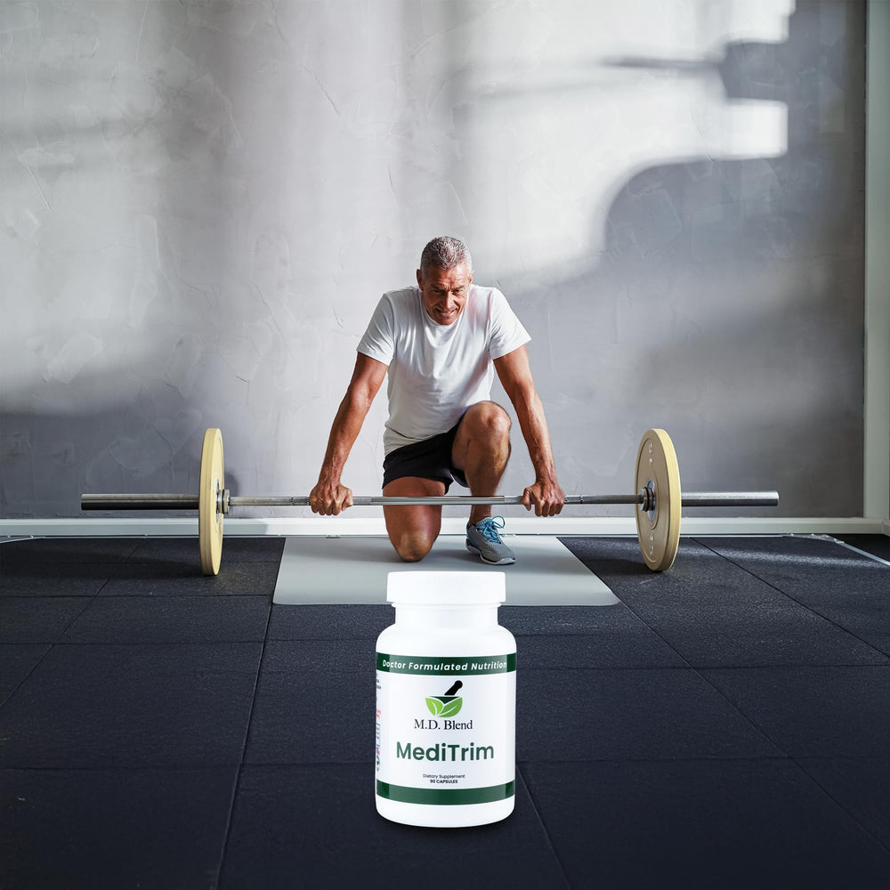 M.D. Blend MediTrim lifestyle-use scene encouraging balanced routine.