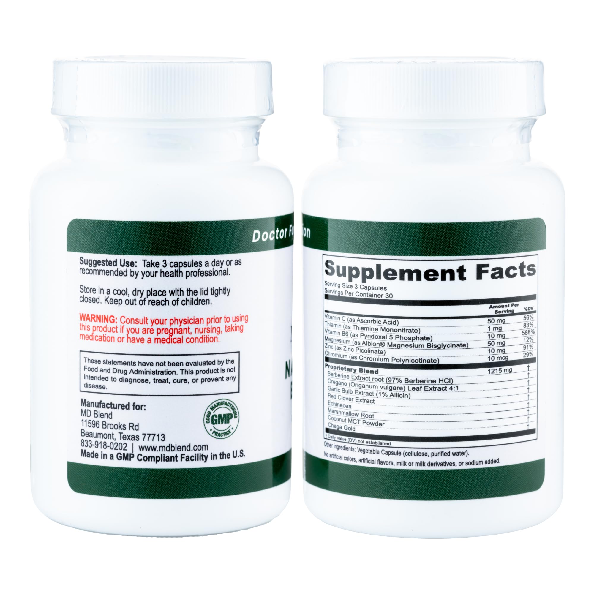 MD Blend Nature’s Biotic berberine capsules fit easily into daily rituals.