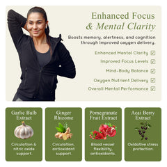 Garlic bulb and capsules image illustrating natural vascular wellness blend