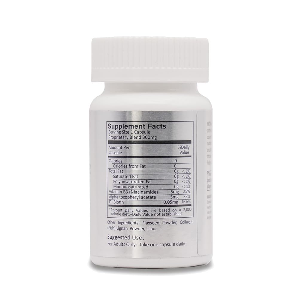 MD Nutri bottle with leaf emphasizes plant-based formula for balanced hair care