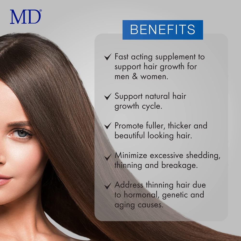 MD Nutri capsules closeup reveals biotin and collagen for stronger hair foundations