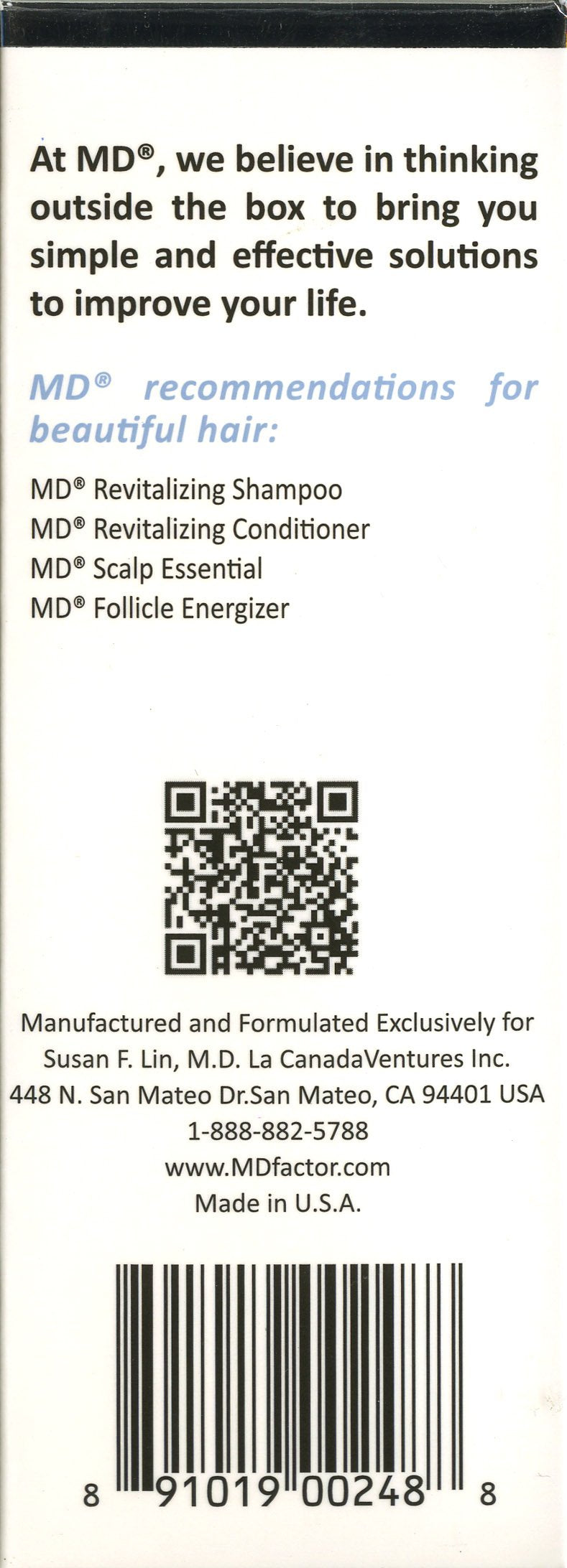 MD Nutri capsules in hand ready for an easy daily routine toward healthier hair appearance