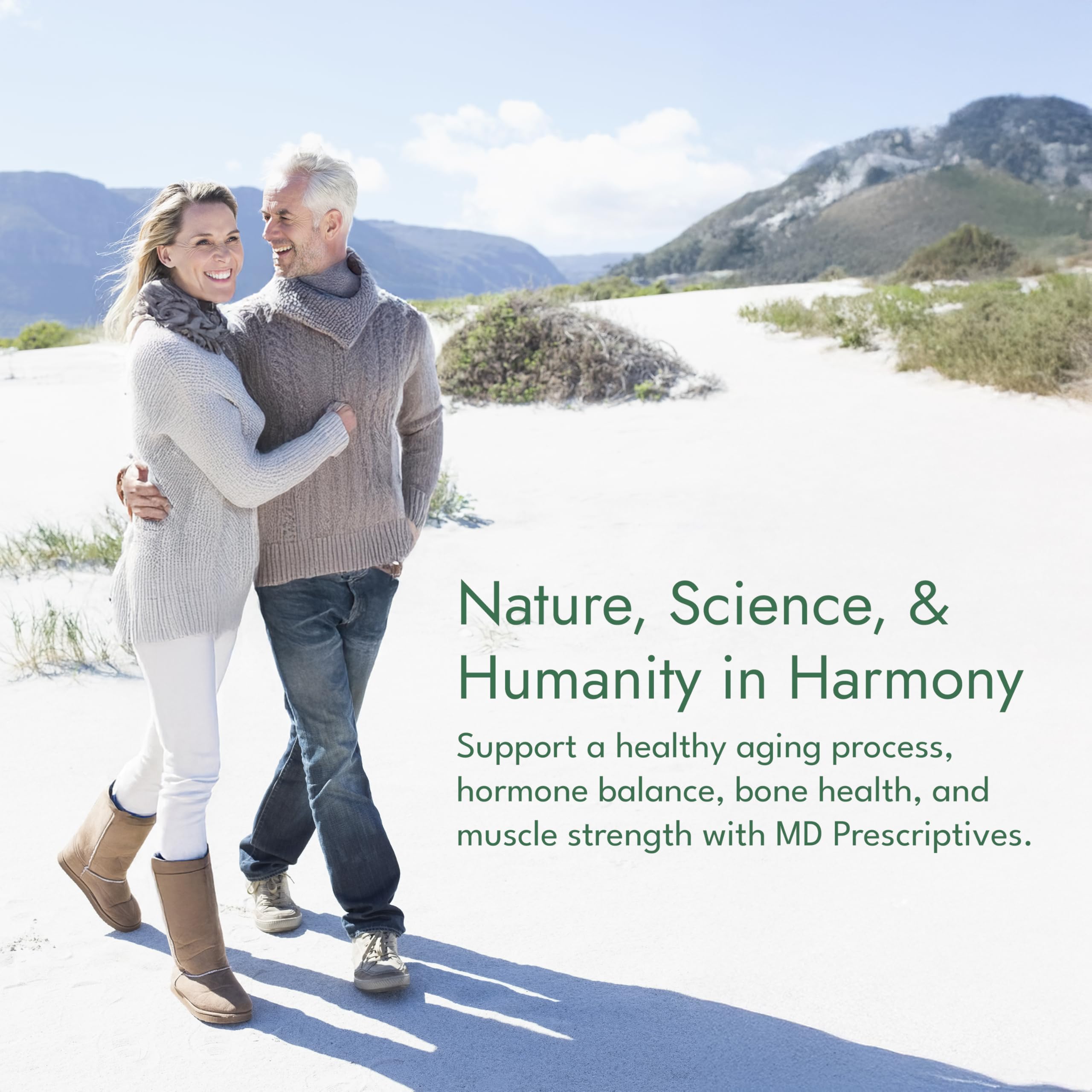 MD Prescriptives DHEA ingredient list showing natural sourcing notes.