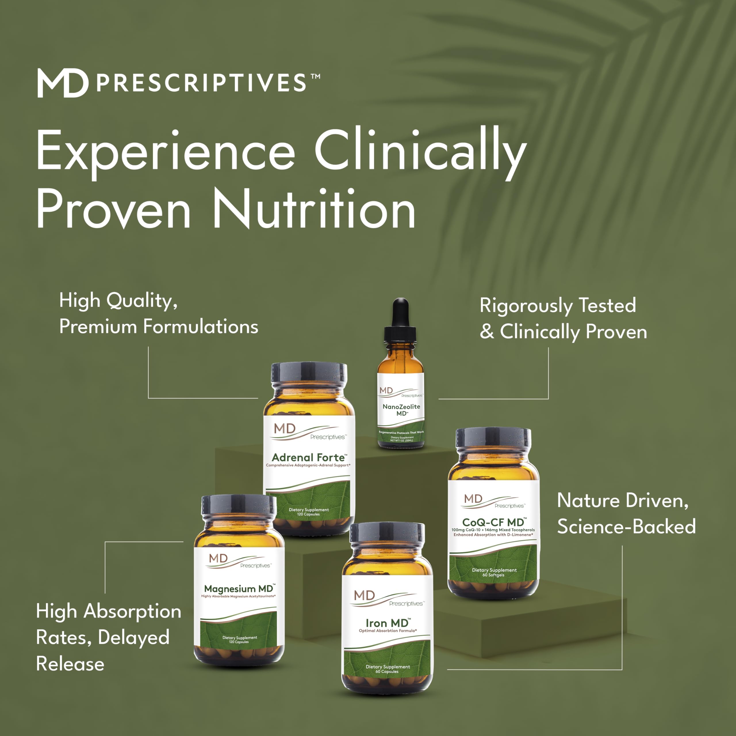 MD Prescriptives Essential Multi bottle shown in a morning routine.