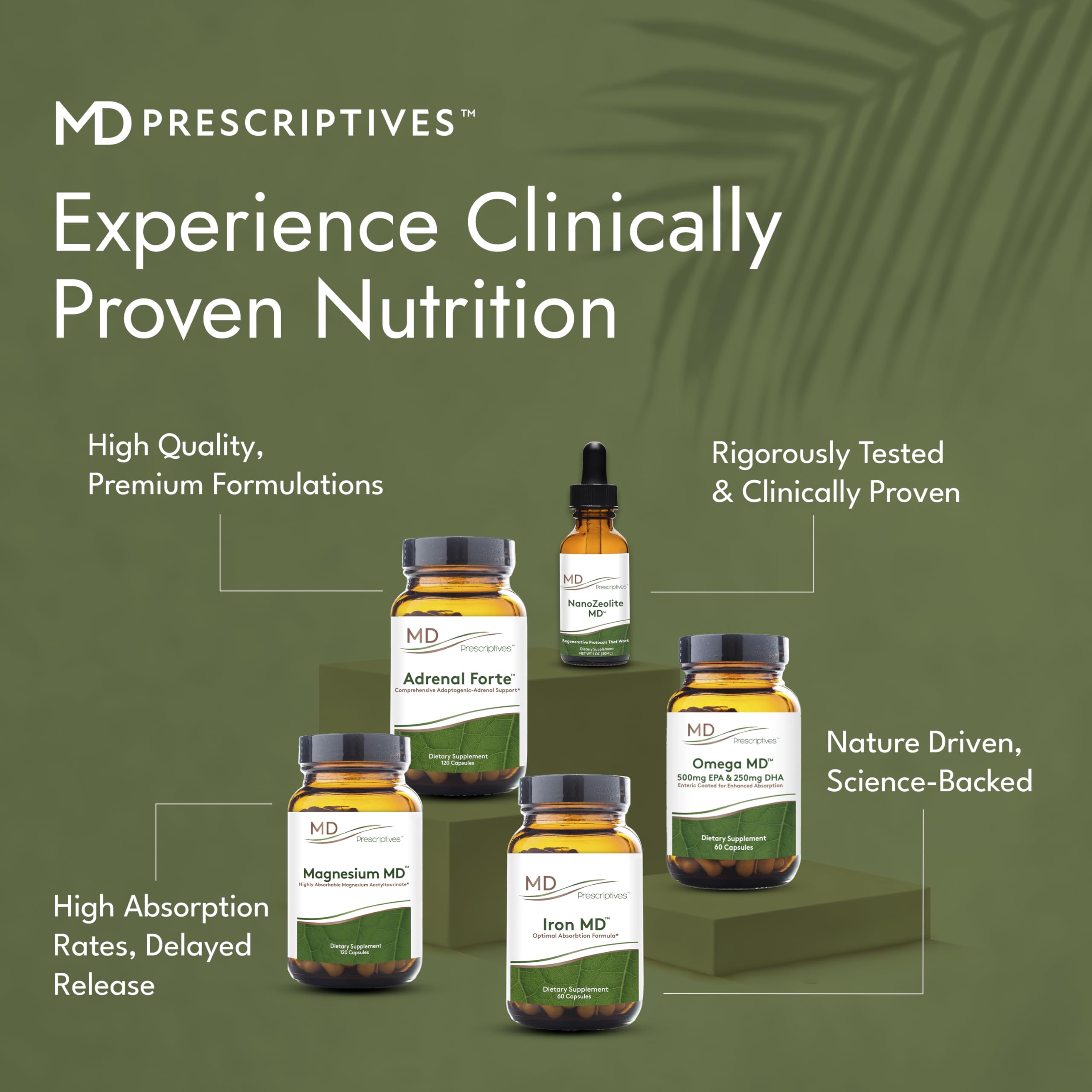 MD Prescriptives Omega MD bottle hints at potential joint and skin benefits.