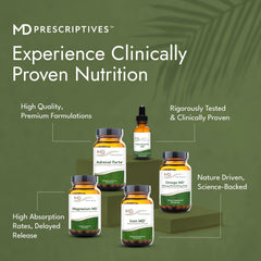 MD Prescriptives Omega MD bottle hints at potential joint and skin benefits.