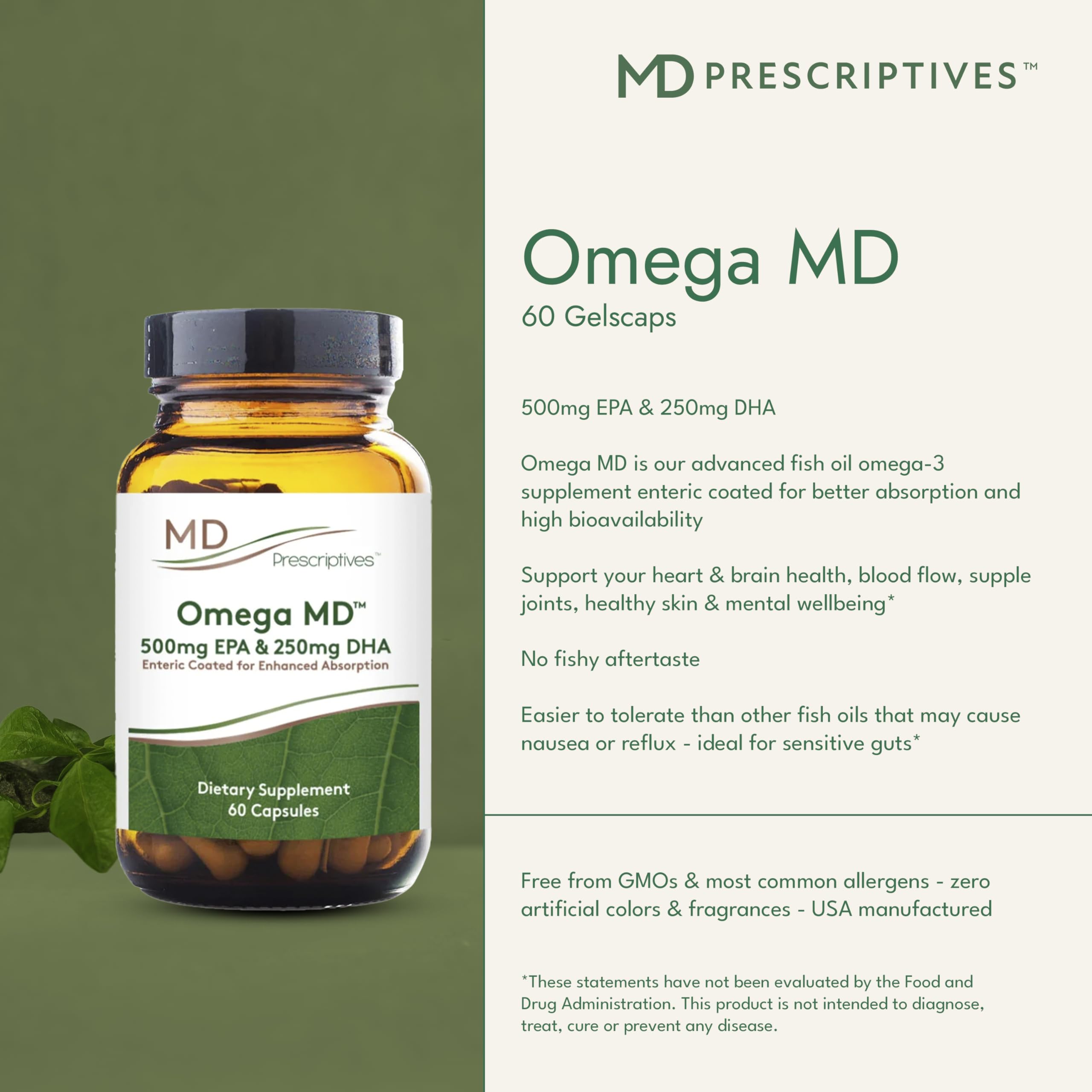MD Prescriptives Omega MD sealed packaging preserves freshness and potency.