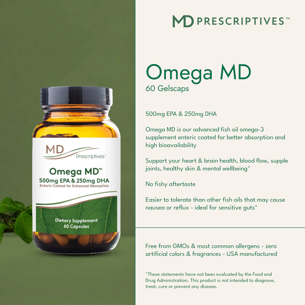 MD Prescriptives Omega MD sealed packaging preserves freshness and potency.