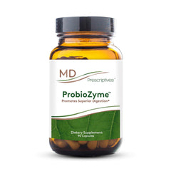 MD Prescriptives ProbioZyme bottle pour supports daily digestion.