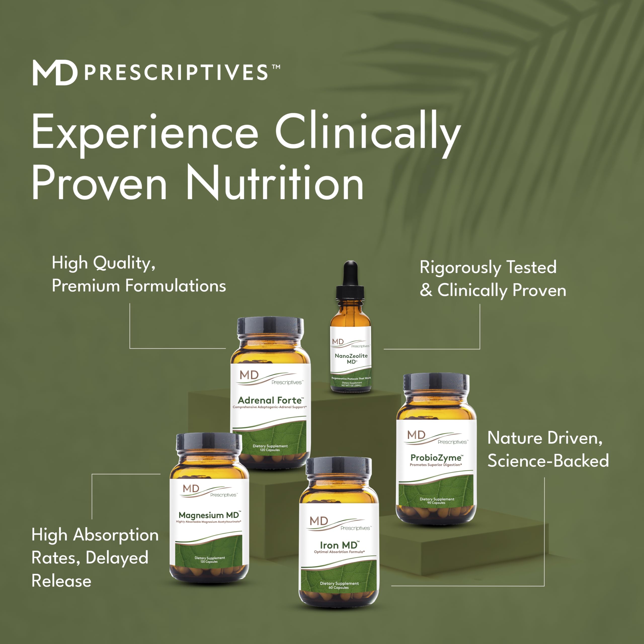 MD Prescriptives ProbioZyme dosing spoon illustrates convenient daily dose.