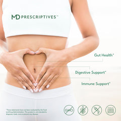 MD Prescriptives PureBiotic packaging on shelf communicates 60 capsules.