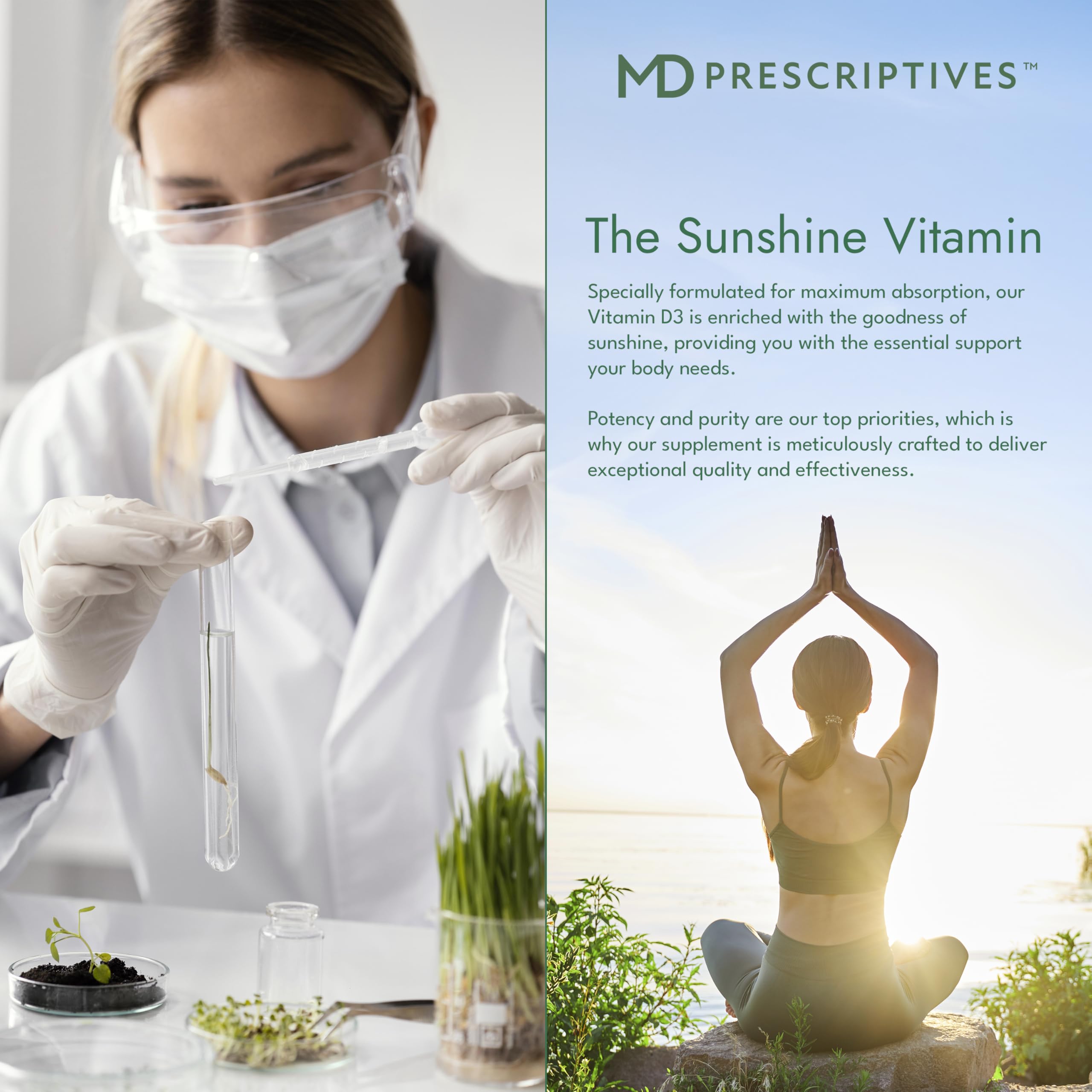 MD Prescriptives Vitamin D3 180 gelcaps daily use supports consistent wellness habits.