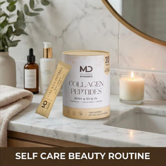 MD Wellness Dynamics collagen blends into coffee or smoothies without altering flavor