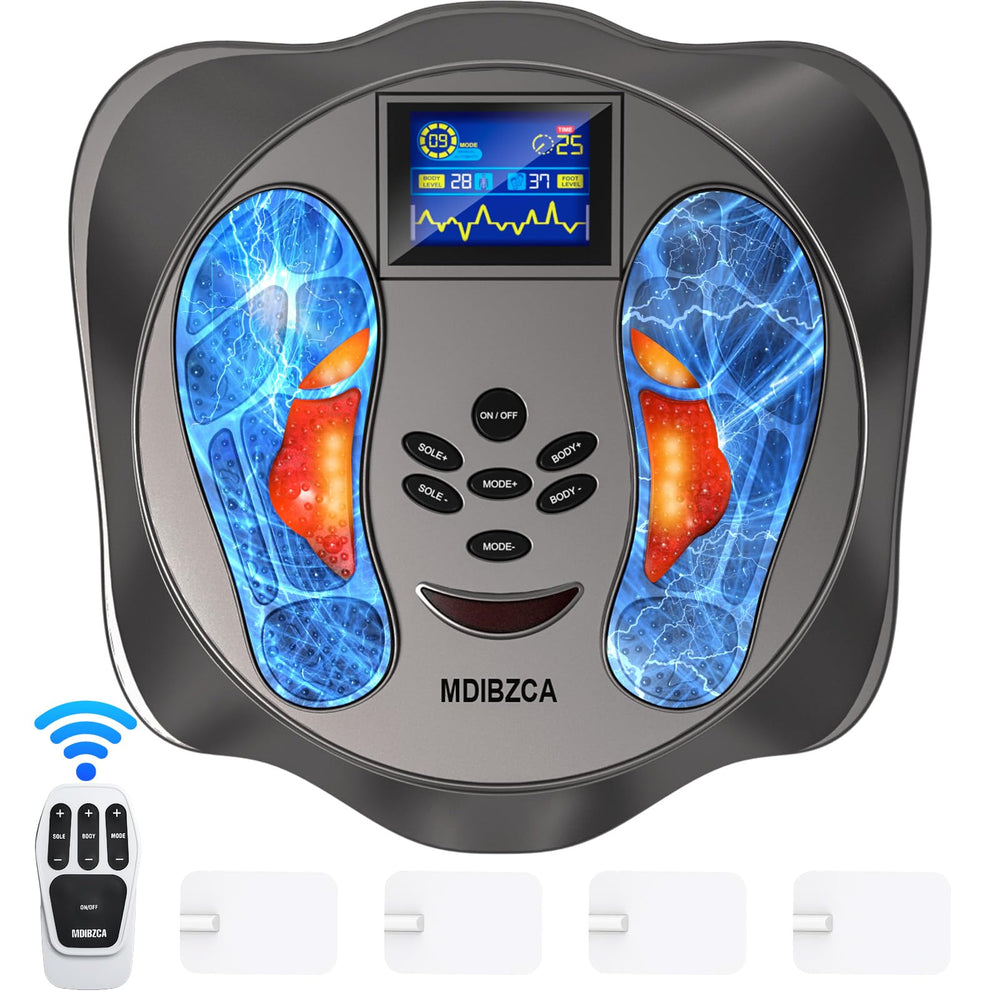 MDIBZCA electric foot stimulator front view for home foot circulation support