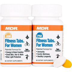 MDR Fitness Tabs bottle front shows daily energy support for women