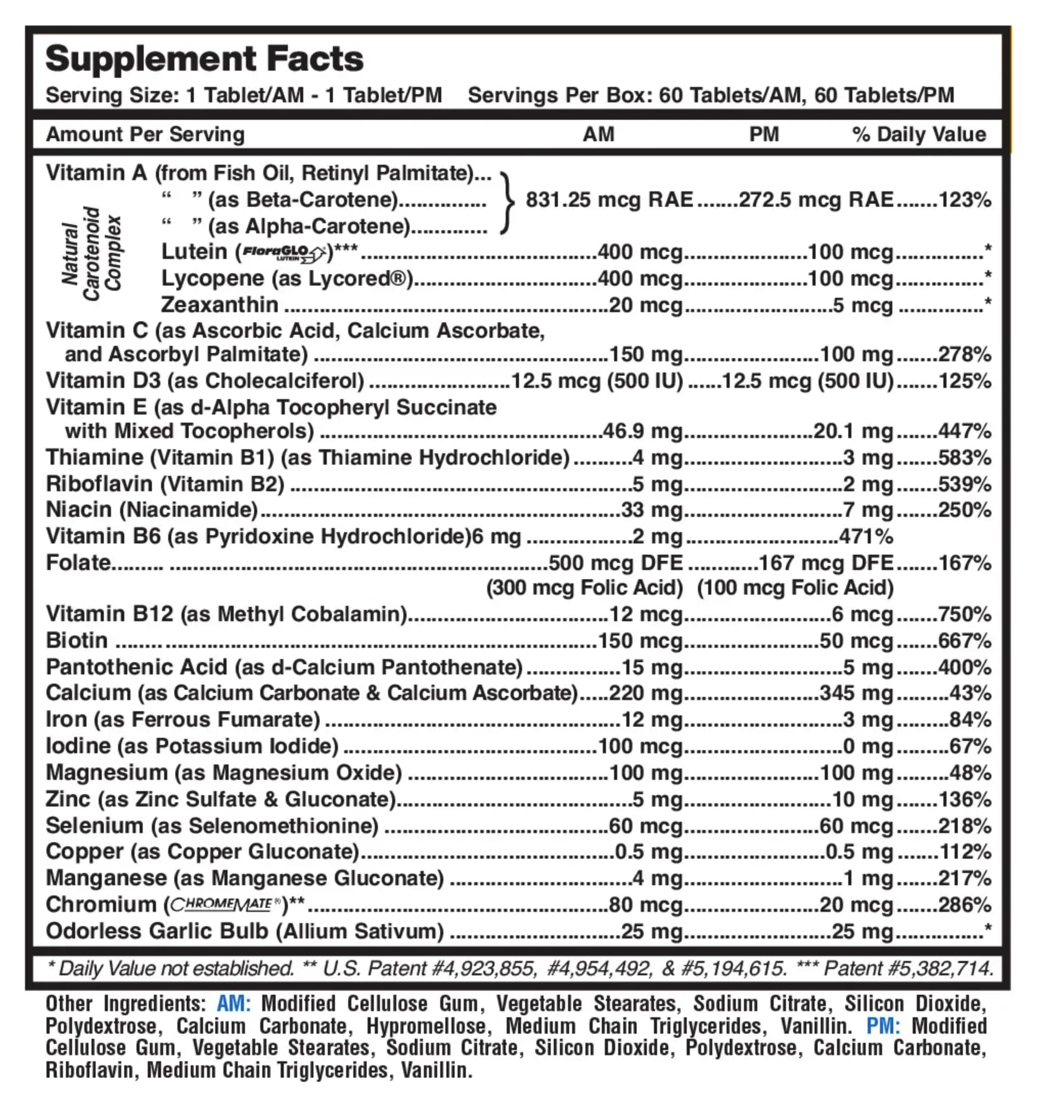 MDR Fitness Tabs packaging overview highlights AM/PM formula for balanced nourishment