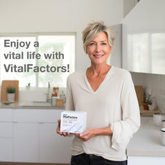 MDR VitalFactors bottle label front emphasizing anti-aging wellness benefits