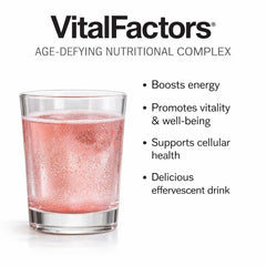 MDR VitalFactors energy-boosting drink shown as part of a morning routine for focus
